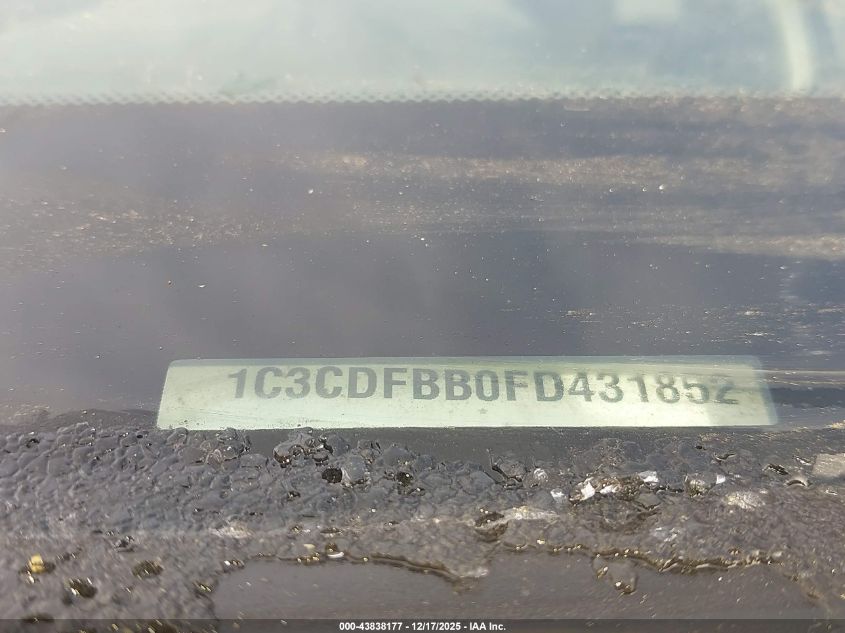 2015 Dodge Dart Sxt VIN: 1C3CDFBB0FD431852 Lot: 43838177