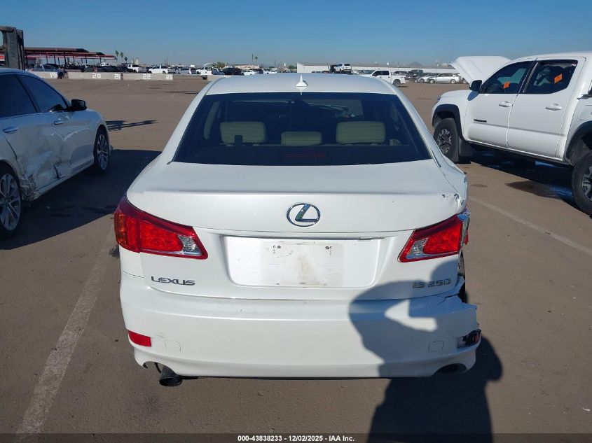 2009 Lexus Is 250 VIN: JTHBK262192086829 Lot: 43838233