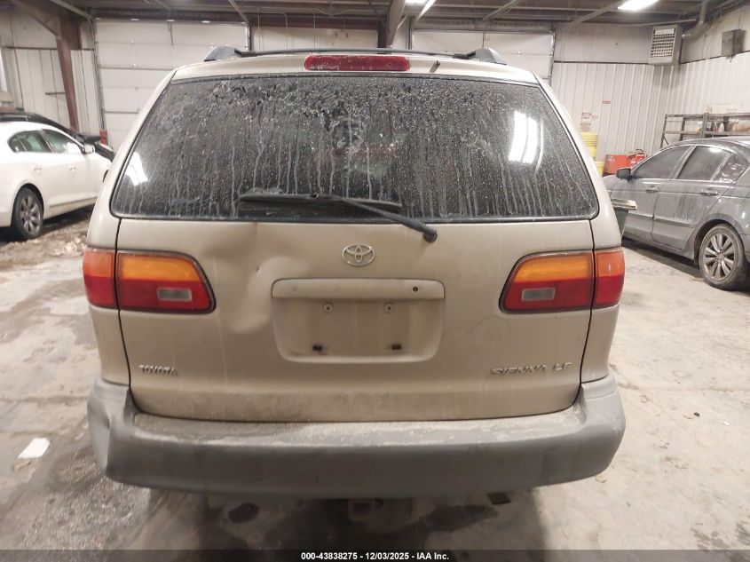 2000 Toyota Sienna Le VIN: 4T3ZF13C3YU243973 Lot: 43838275