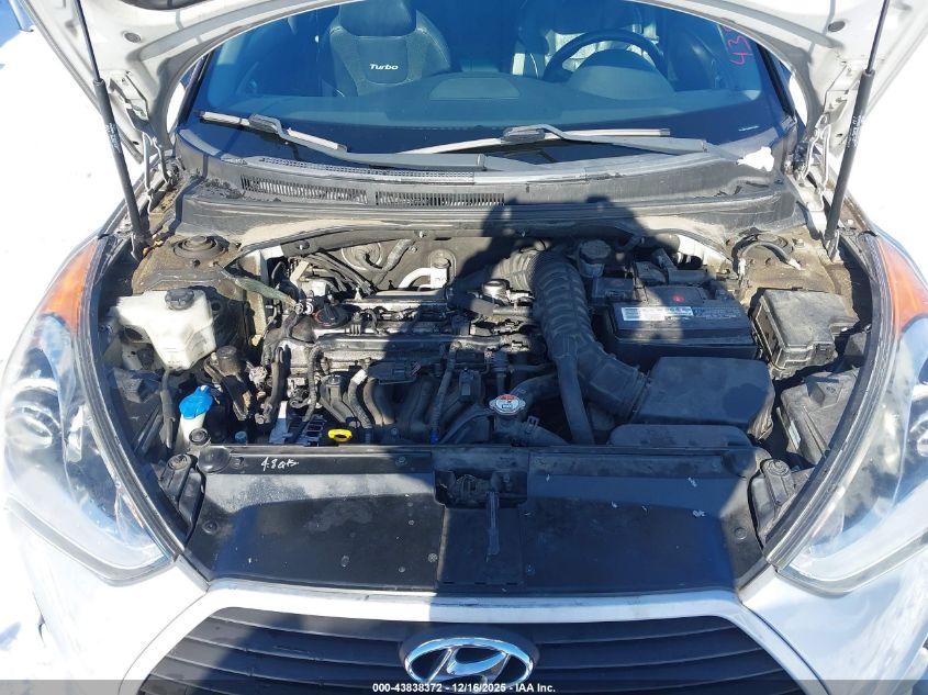 2014 Hyundai Veloster Turbo W/Black VIN: KMHTC6AE5EU210784 Lot: 43838372