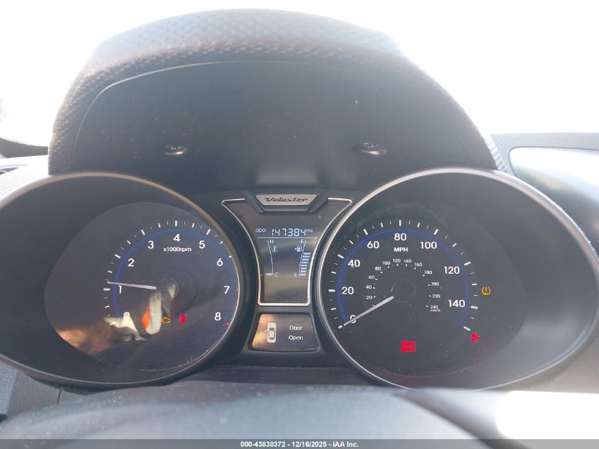 2014 Hyundai Veloster Turbo W/Black VIN: KMHTC6AE5EU210784 Lot: 43838372