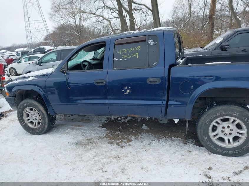 2004 Dodge Dakota Sport/Sxt VIN: 1D7HG38NX4S607992 Lot: 43838408