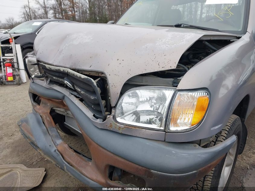 2001 Toyota Tundra VIN: 5TBJN32141S166283 Lot: 43838540