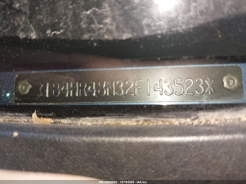 2002 Dodge Durango Slt VIN: 1B4HR48N32F143523 Lot: 43838580