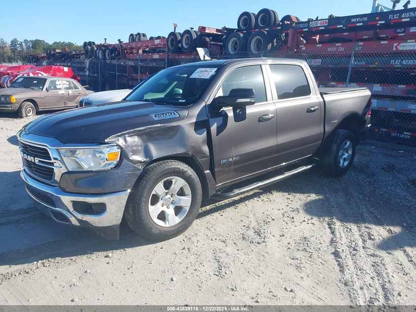 Vin: 1c6rreft3mn743523, lot: 44334608, ram 1500 big horn  4x2 5'7 box 20212