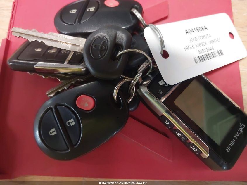 2008 Toyota Highlander VIN: JTEES41A182012846 Lot: 43839177