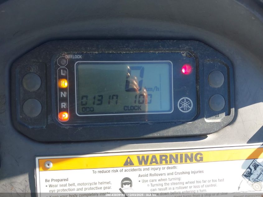 2007 Yamaha Yxr660 F VIN: 5Y4AM04Y77A042623 Lot: 43839192