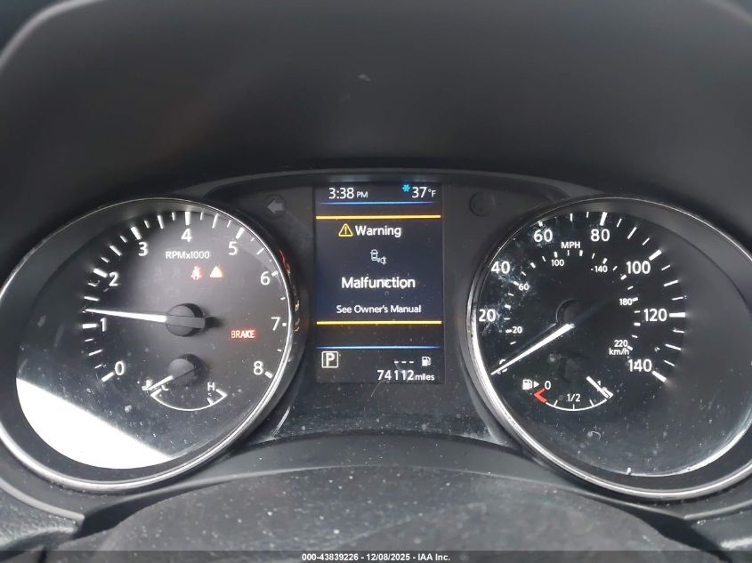 2019 Nissan Rogue Sv VIN: KNMAT2MT4KP540893 Lot: 43839226