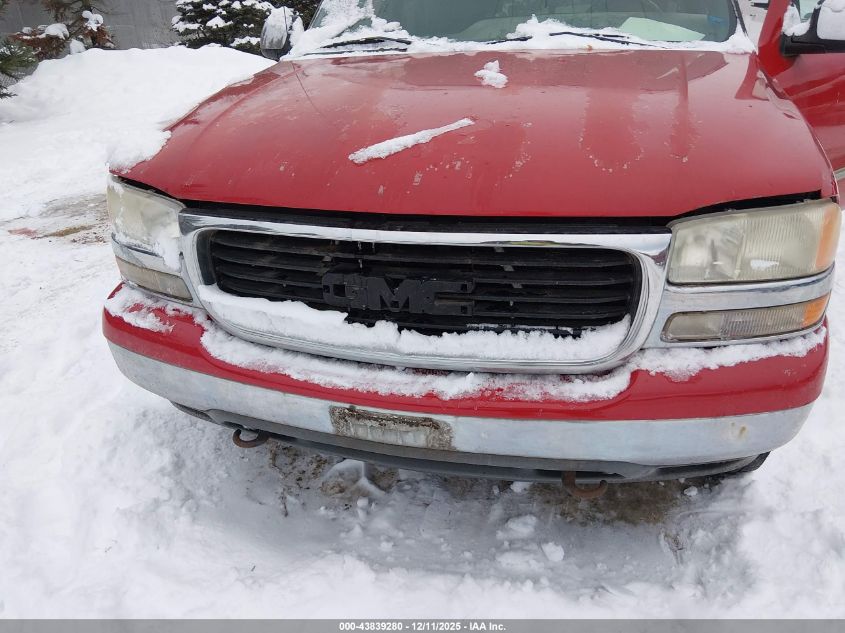 2001 GMC Sierra 1500 Sle VIN: 2GTEK19T711229753 Lot: 43839280