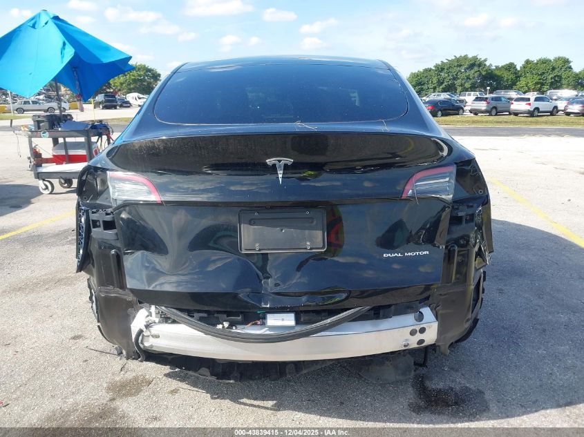 2021 Tesla Model Y Long Range Dual Motor All-Wheel Drive VIN: 5YJYGDEE6MF189836 Lot: 43839415