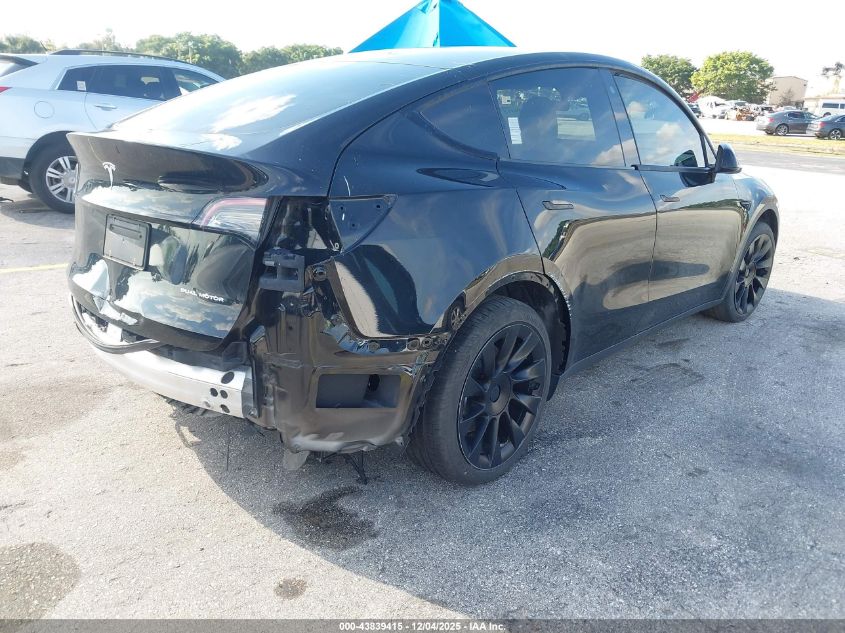 2021 Tesla Model Y Long Range Dual Motor All-Wheel Drive VIN: 5YJYGDEE6MF189836 Lot: 43839415