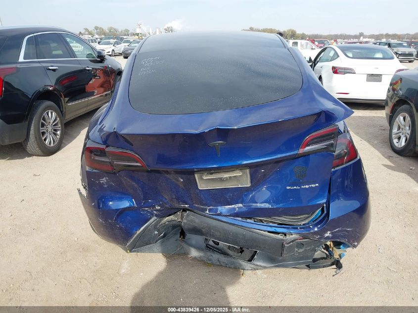 2023 Tesla Model Y Awd/Long Range Dual Motor All-Wheel Drive VIN: 7SAYGAEE5PF644181 Lot: 43839426