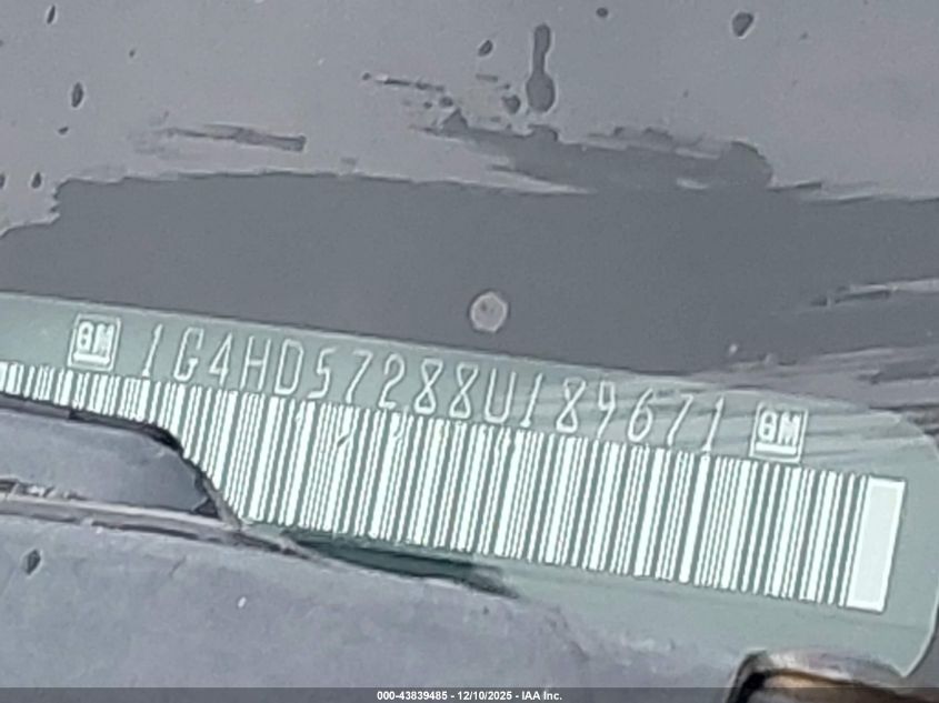 2008 Buick Lucerne Cxl VIN: 1G4HD57288U189671 Lot: 43839485