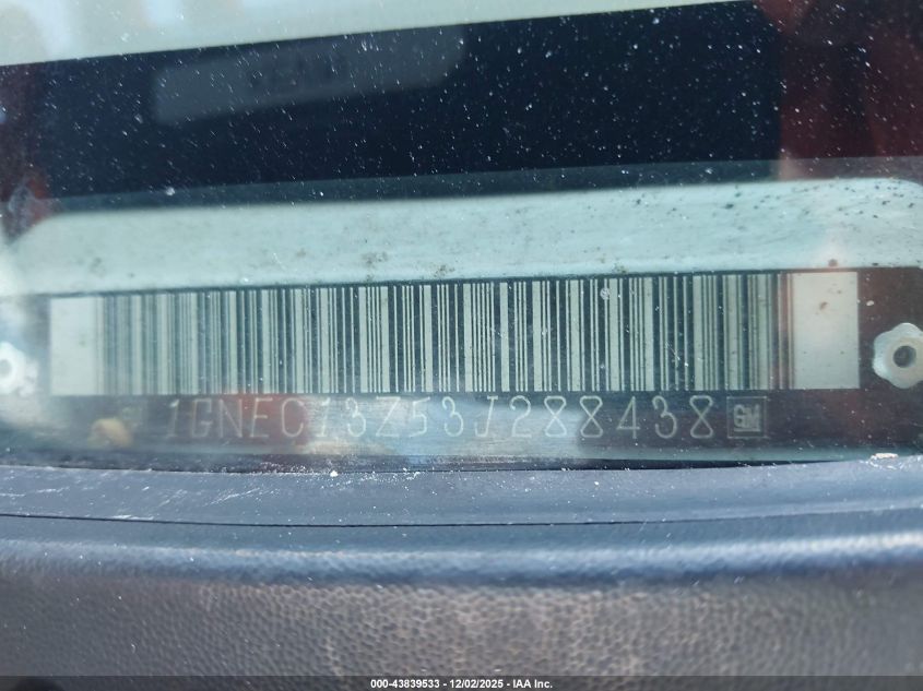 2003 Chevrolet Tahoe Lt VIN: 1GNEC13Z53J288438 Lot: 43839533