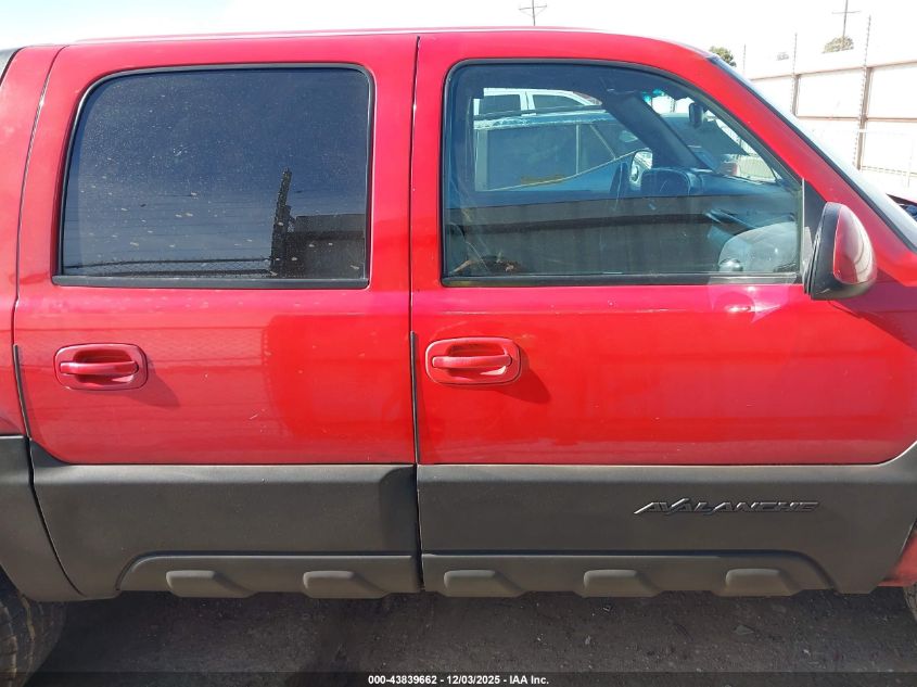 2002 Chevrolet Avalanche 1500 VIN: 3GNEK13T62G152236 Lot: 43839662