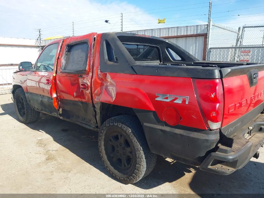 2002 Chevrolet Avalanche 1500 VIN: 3GNEK13T62G152236 Lot: 43839662