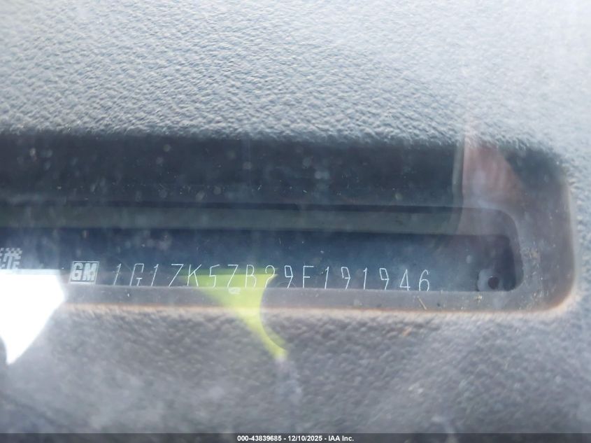 2009 Chevrolet Malibu Ltz VIN: 1G1ZK57B29F191946 Lot: 43839685