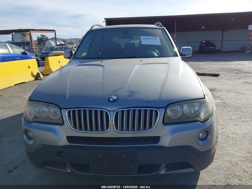 2008 BMW X3 3.0Si VIN: WBXPC93478WJ20186 Lot: 43839722