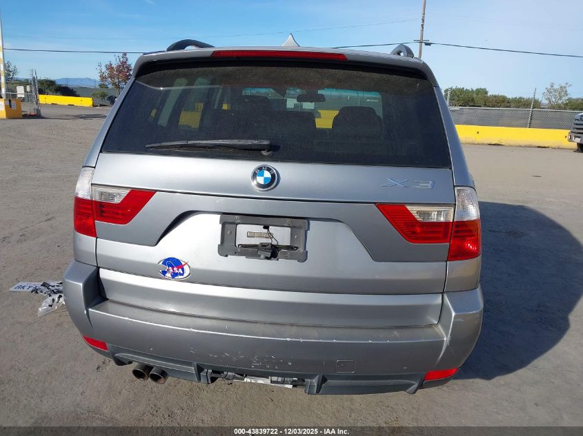 2008 BMW X3 3.0Si VIN: WBXPC93478WJ20186 Lot: 43839722