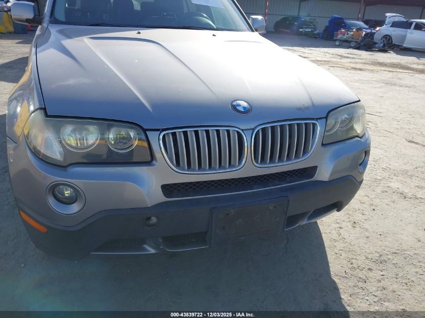 2008 BMW X3 3.0Si VIN: WBXPC93478WJ20186 Lot: 43839722