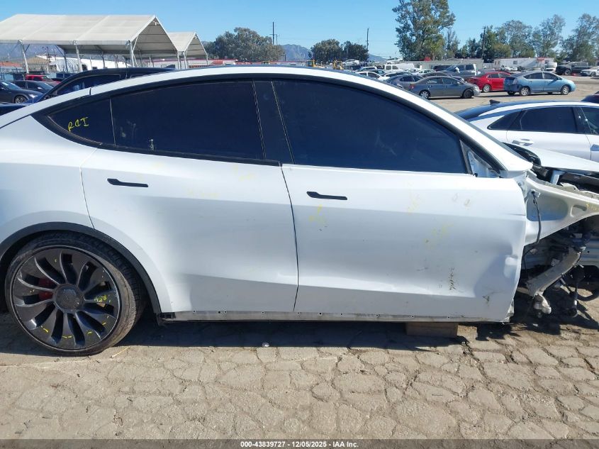 2023 Tesla Model Y Performance Dual Motor All-Wheel Drive VIN: 7SAYGDEF8PF624047 Lot: 43839727