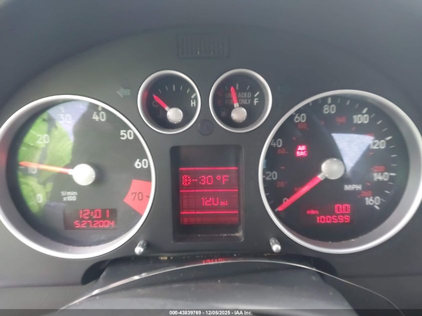 2004 Audi Tt 1.8L VIN: TRUWT28N241002917 Lot: 43839769