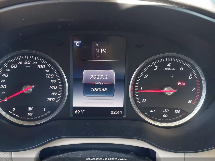 2016 Mercedes-Benz Glc 300 VIN: WDC0G4JB5GF052518 Lot: 43839939