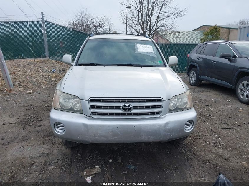 2002 Toyota Highlander V6 VIN: JTEGF21A520047135 Lot: 43839945