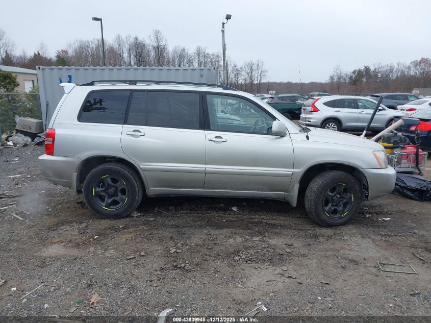 2002 Toyota Highlander V6 VIN: JTEGF21A520047135 Lot: 43839945