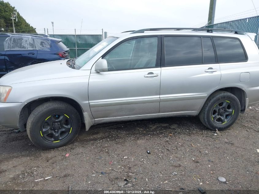 2002 Toyota Highlander V6 VIN: JTEGF21A520047135 Lot: 43839945