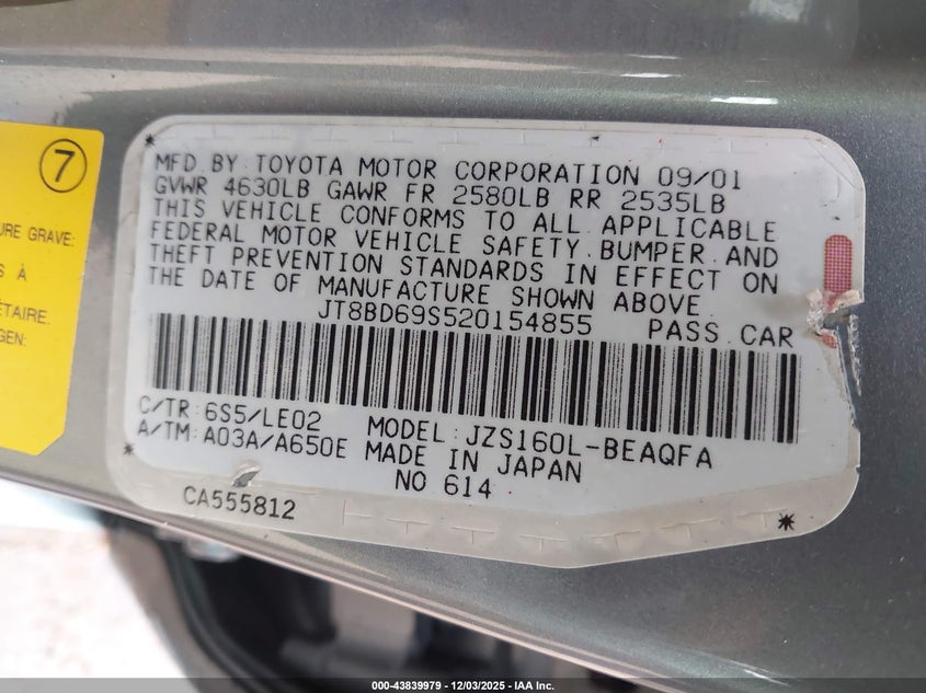JT8BD69S520154855 2002 LEXUS GS 300 photo no. 9