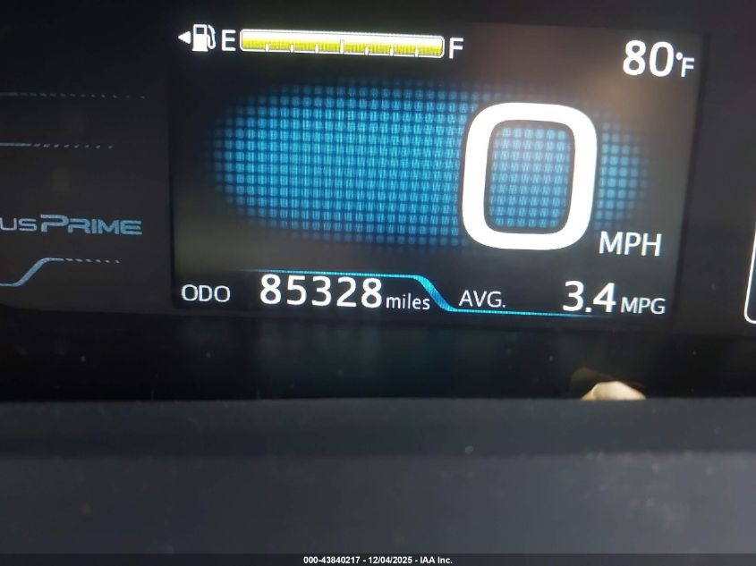 2019 Toyota Prius Prime Advanced VIN: JTDKARFP0K3114404 Lot: 43840217