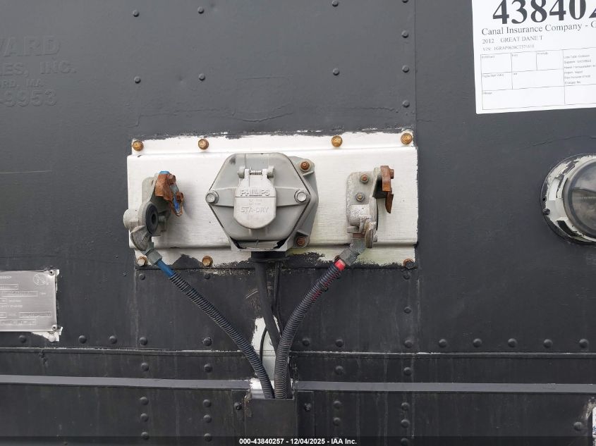 2012 Great Dane Trailers Unknown VIN: 1GRAP0626CT571610 Lot: 43840257