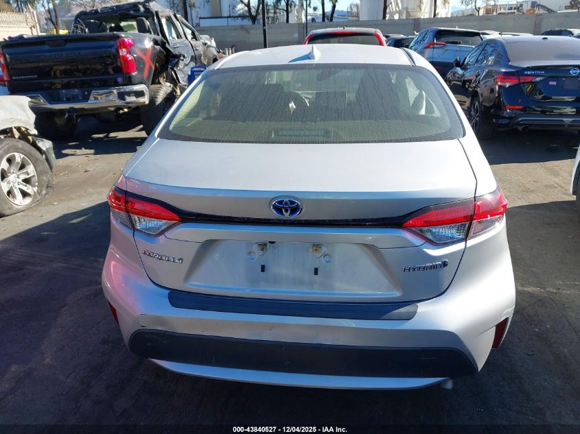 2021 Toyota Corolla Hybrid Le VIN: JTDEAMDE8MJ000828 Lot: 43840527