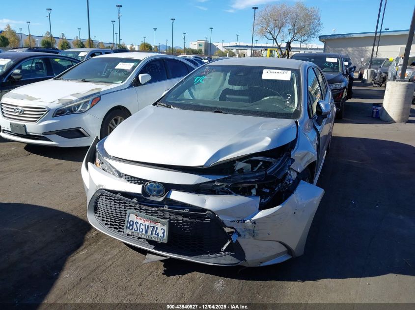 2021 Toyota Corolla Hybrid Le VIN: JTDEAMDE8MJ000828 Lot: 43840527