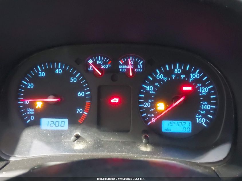 2000 Volkswagen Jetta Gls VIN: 3VWSA29M0YM108468 Lot: 43840581