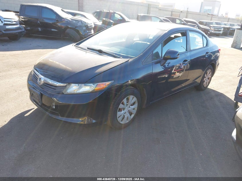 2012 Honda Civic Lx 19XFB2F50CE385011 photo #3
