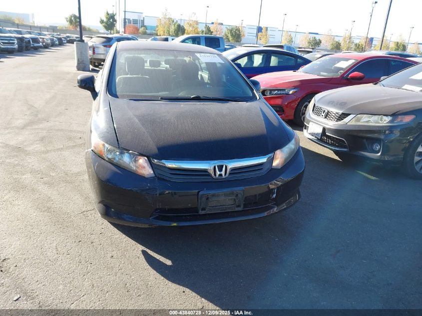 2012 Honda Civic Lx VIN: 19XFB2F50CE385011 Lot: 43840728