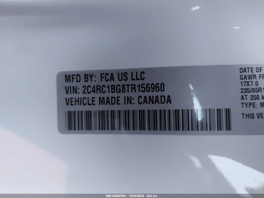 2C4RC1BG8TR156960 2026 CHRYSLER PACIFICA photo no. 9