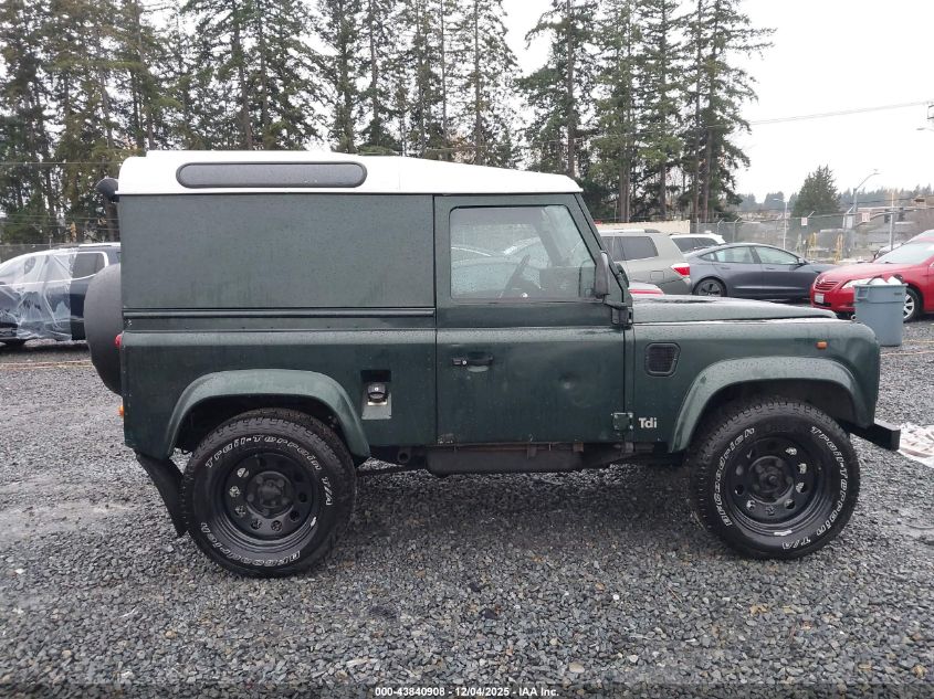 1998 Land Rover Defender VIN: SALLDVA68WA138598 Lot: 43840908
