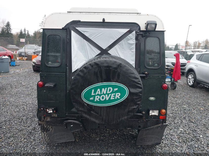 1998 Land Rover Defender VIN: SALLDVA68WA138598 Lot: 43840908