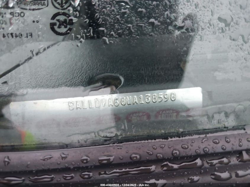 1998 Land Rover Defender VIN: SALLDVA68WA138598 Lot: 43840908