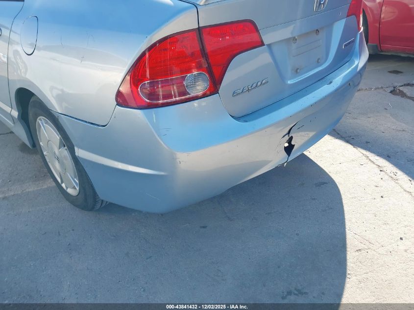 2006 Honda Civic Hybrid VIN: JHMFA36256S004624 Lot: 43841432
