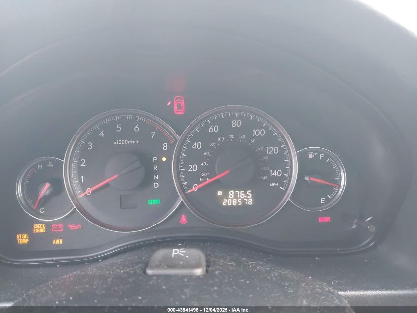 2009 Subaru Legacy 2.5I VIN: 4S3BL616897222344 Lot: 43841498