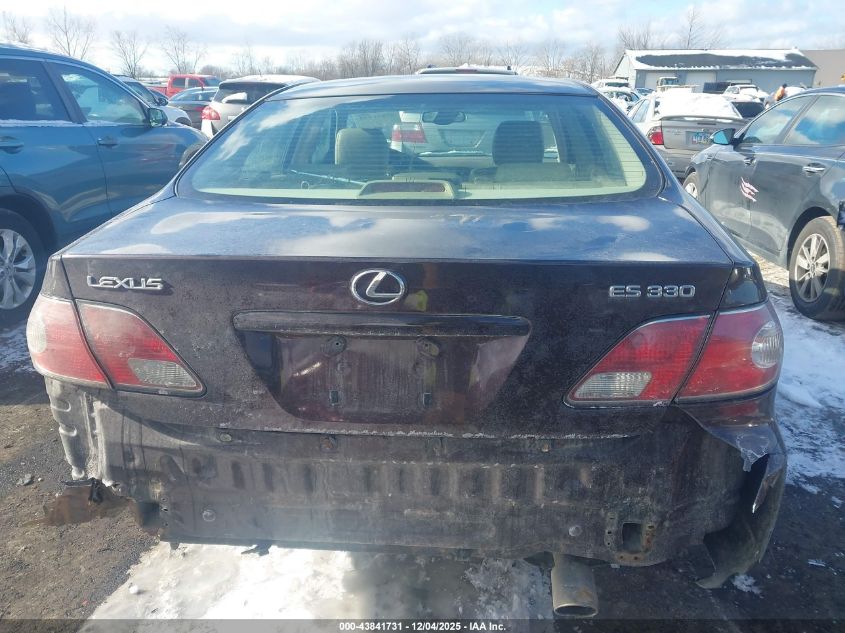 2004 Lexus Es 330 VIN: JTHBA30G845004339 Lot: 43841731