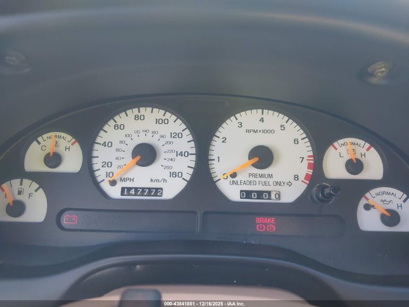 1998 Ford Mustang Svt Cobra VIN: 1FAFP47V0WF209491 Lot: 43841851