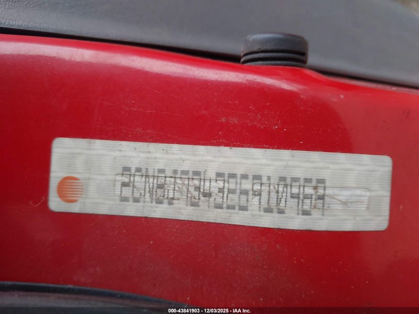 2002 Chevrolet Tracker Hard Top Zr2 VIN: 2CNBJ734326910969 Lot: 43841903