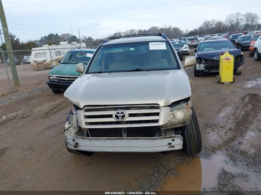 2004 Toyota Highlander V6 VIN: JTEDP21A740031330 Lot: 43842023