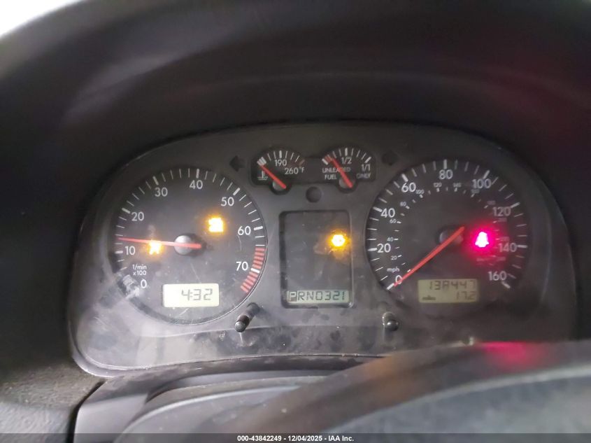 1999 Volkswagen Jetta Gl VIN: 3VWRA29M6XM073433 Lot: 43842249