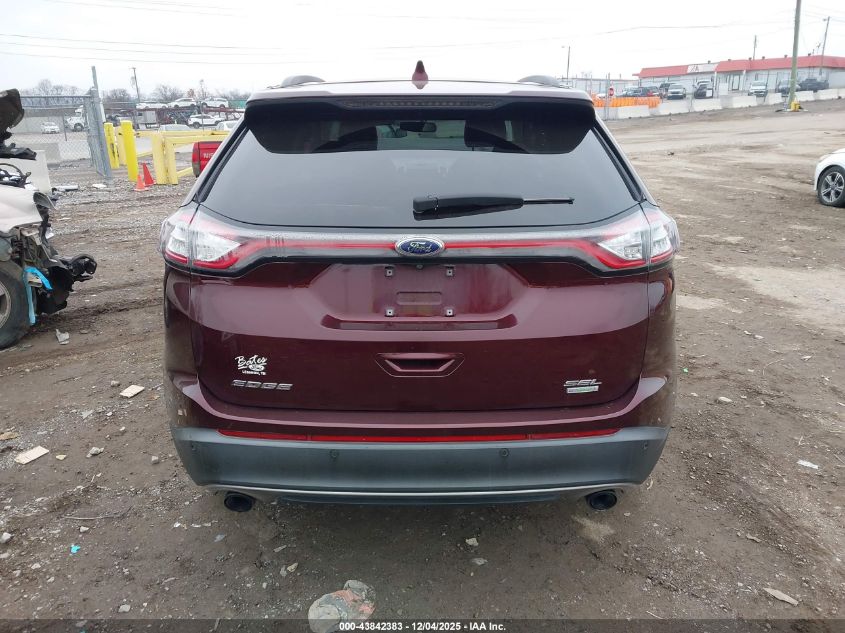 2017 Ford Edge Sel VIN: 2FMPK3J96HBB02240 Lot: 43842383